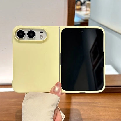 For iPhone Duo Case Fashion Solid Pure Color Frosted Slim Matte Phone Case for iPhone Duo 18 Fold Hard Shockproof Back Covers