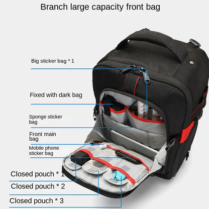 Trolley Photography Backpack Professional Camera Bag Trolley Travel Suitcase Video Photo Digital Camera Luggage Trolley Backpack