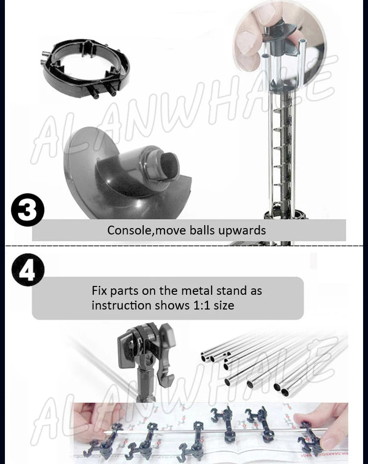 2600cm Rail Level 4 Marble Run Race Roller Coaster Night Luminous Model Building Kits Learning Toys Rolling Steel ball Sculpture