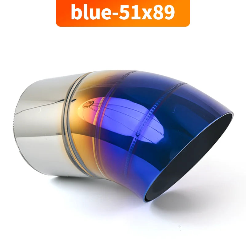 Universal 51mm 63mm Exhaust Muffler Tip Stainless Steel Welded Tailpipe Muffler Nozzle 2 Inch 2.5 Inch Exhaust Car Accessories