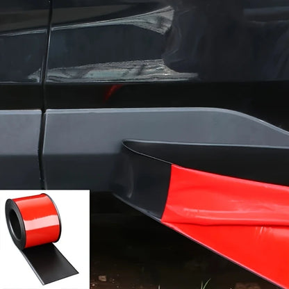 2M*5cm Self-Adhesive Car Door Edge Bumper Strip Scratch Resistant Protective Film Carbon Car Door Edge Wrapping Sticker