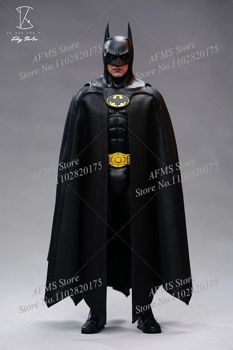 Kelly Studio 1/6 Men Soldier Cloak Classic Version Keaton Batman Black Cape Fit 12Inch Hottoys Action Figure Model Toys