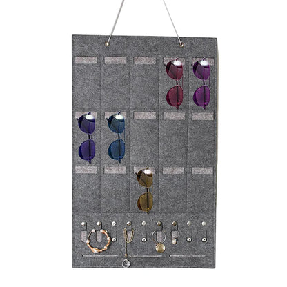 NEW Eyeglass Sunglasses Organizer Hanging Wall Glasses Holder Storage Display Pocket Mount Hanger On Wall High Quality