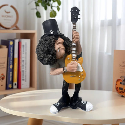 Resin Rock Star Figure Decorative Item Perfect Gift Choice Collectible Rock Musician Sculpture for Home Decor