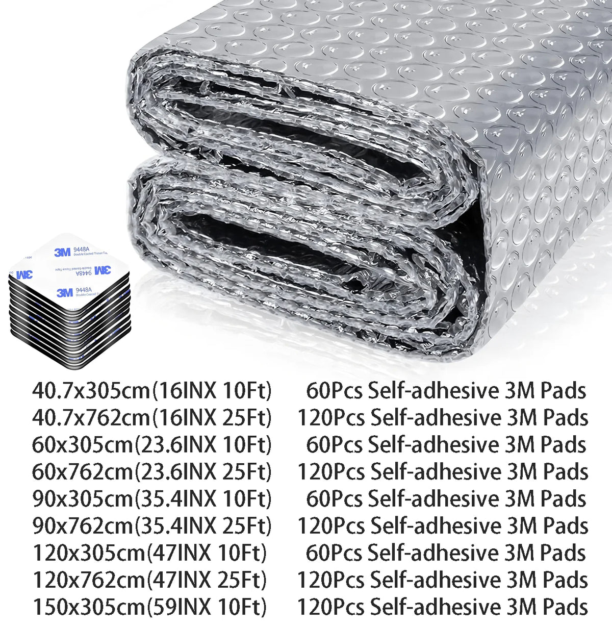Reflective Insulation Foam Double Side Aluminum Bubble Sheet Thermal Heat Window Film RV Roof Radiant Barrier Glass Cover Foil