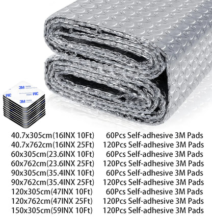 Reflective Insulation Foam Double Side Aluminum Bubble Sheet Thermal Heat Window Film RV Roof Radiant Barrier Glass Cover Foil