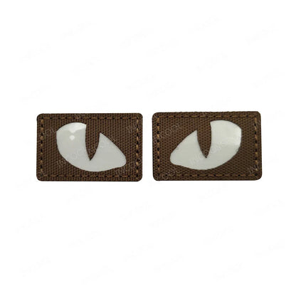 Cat Eyes Glow In Dark Patches Infrared IR Reflective Rubber Appliqued For Hats Helmet Uniform Backpack