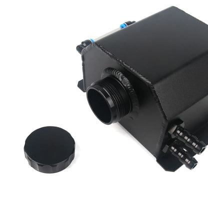 Universal 1L/2L Aluminum Oil Catch Can Reservoir Tank Engine Coolant Radiator Overflow Oil Fuel Tank With Drain Plug Breather