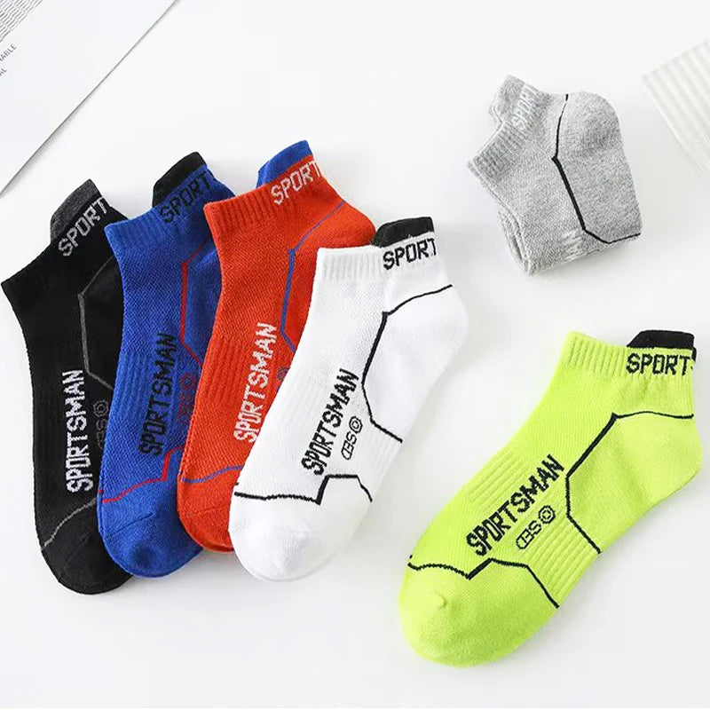 10 Pairs High Quality Socks Men's Summer Man Short Socks Breathable Ankle Socks Cotton Sports Socks Black Thin Cut Run Men Socks