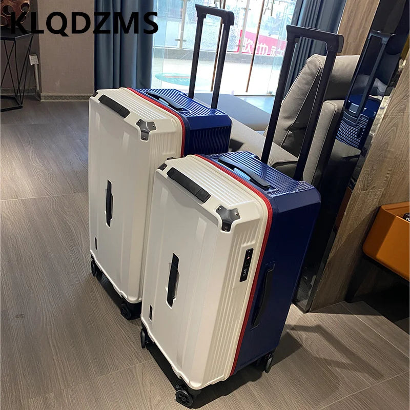 KLQDZMS Women's Suitcase High-quality Large-capacity Trolley Case ABS + PC Family Travel Essentials Men's with Wheels Luggage