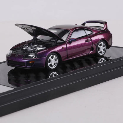 LCD 1:64 Supra A80 Alloy Model Car Can Open The hood