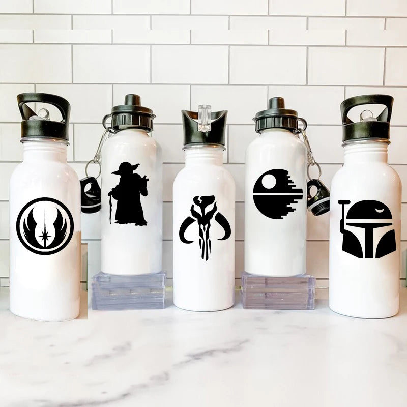 Space Wars Symbol Vinyl Decals Galactic Door Window Decor Removable Stickers Kids Boy Birthday Party Favors Glass Cups Sticker