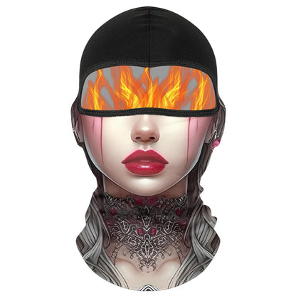 Winter Warm Plus Velvet Balaclava Motorcycle Cold-proof Scarf Ski Full Face Mask Skull Clown Windproof Neck Cover Cycling Cap