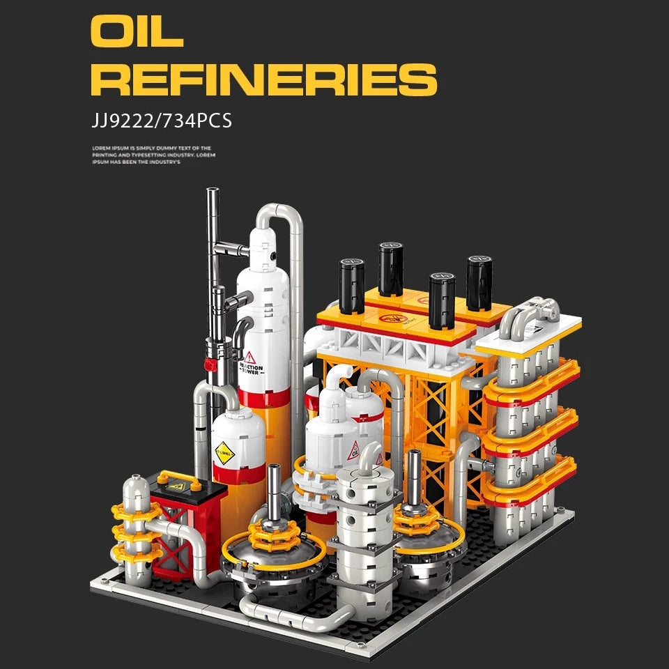 MOC Fuel Gas Tank Building Blocks Kit Wine Barrels Goods Container Forklift Bricks Toys Boys Gift