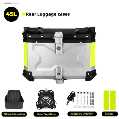 CNC Aluminum Motorcycle Helmet Box Trunk Top Case Travel Luggage Storage Box for BMW R1200GS Adventure 1200 GS R1250GS ADV