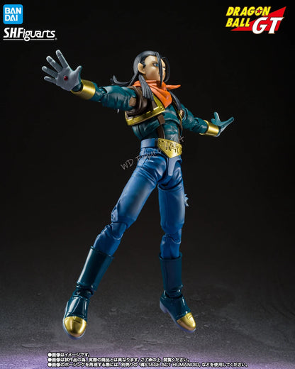 Bandai Tamashii Nations Limited Edition Dragon Ball GT S.H.Figuarts Super No. 17 Action Toy Figures  Genuine Original Model Gift