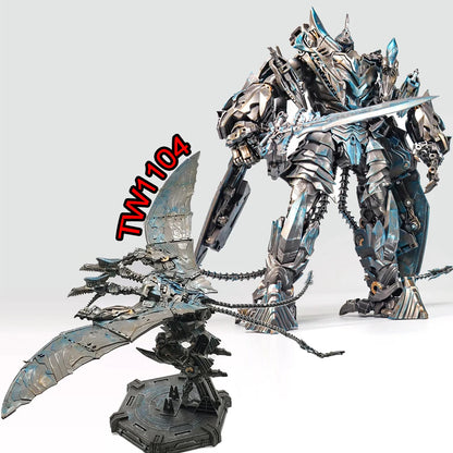 BAIWEI Robot Strafe Transformation Toy Swoop TW1104 Wing Dragon TW-1104 Steel Whip Dinosaur Deformation Figure Model Dinobot