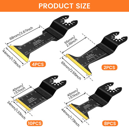Titanium  Oscillating Saw Blades Carbide Tooth Multitool Blades Cutting Metal,Steel Nails,Screws, Multi Tool Saw Blade Cutting