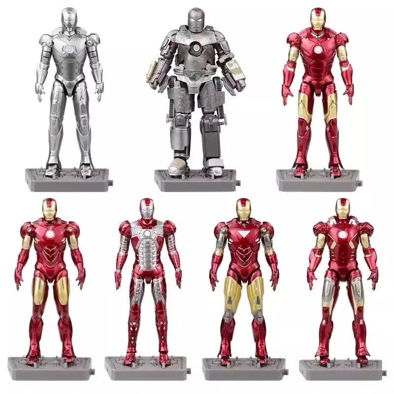 Zd Toys Marvel Iron Man Mark Mk1 Mk7 Series Action Figure Movable Collectible Model Desktop Decoration Gift Toys