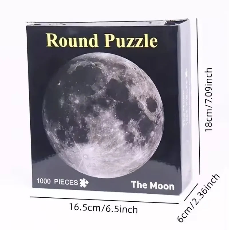 1000pcs Giant Space Moon Earth Puzzle Matte Surface Dustproof Adult Puzzle Starry Sky Plane Puzzle Wall Decoration Gift