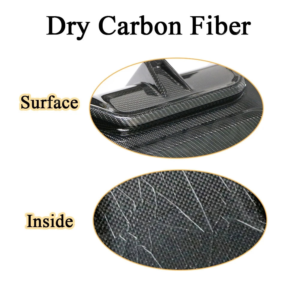 Dry Carbon Fiber For Nissan GTR R35 350Z 370Z Z33 Z34 2008-2017 Front Side Air Vent Trim Spoiler Canards Side Fender Body Kits