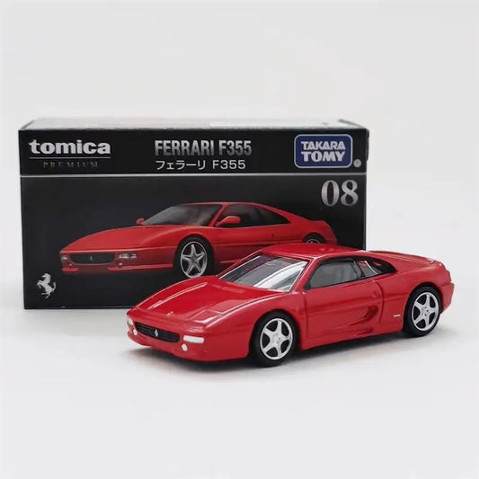 TAKARA TOMY Tomica Doremi Car Black Box TP08 Ferrari F355 Alloy Model Car for Collection Display and Boy Toy Gift