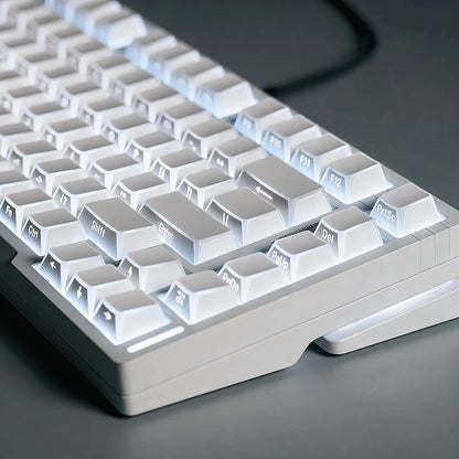 137 Keys Shadow Keycap Side Print Edge Backlit Keycaps Cherry Profile PBT Shine Through White Keycaps For MX Mechanical Keyboard