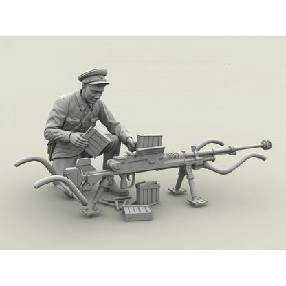 1/35scale resin unpainted model kit, featuring a Red Army major holding a captured tank rifle, unassembled and unpainted GKBK574