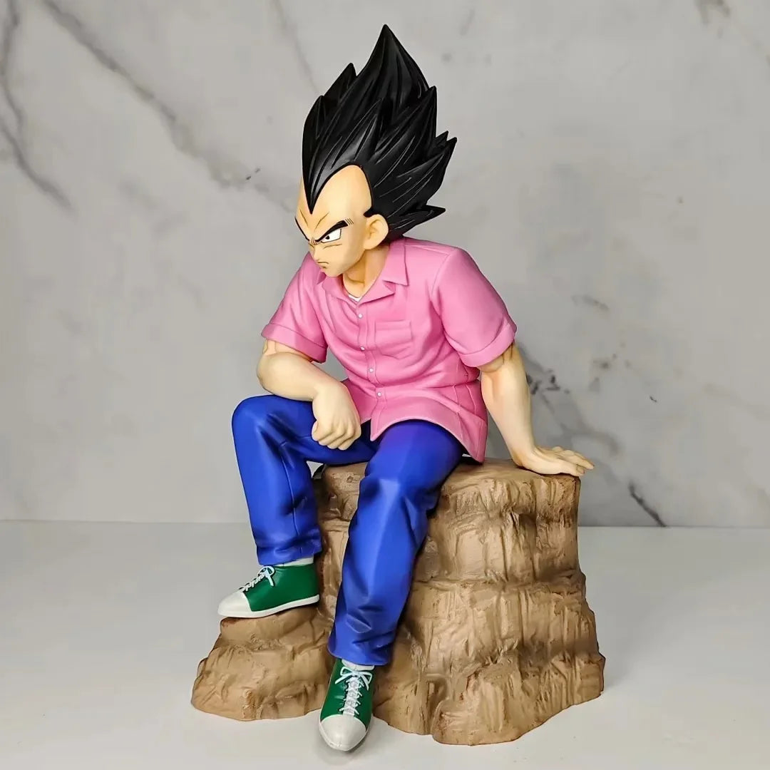 22cm Dragon Ball Figure Vegeta Anime Figure Pink Casual Style Vegeta Figurine Pvc Collection Statue Ornament Toys Model Gift