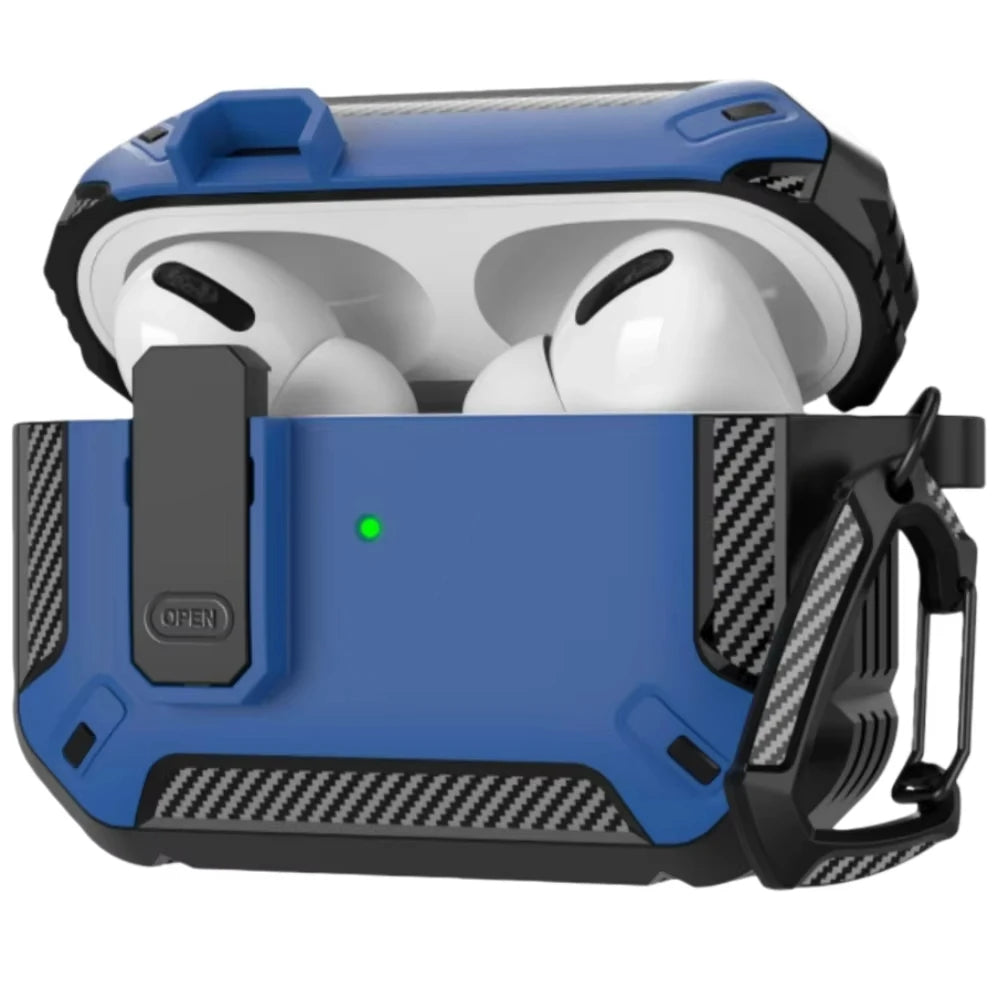 for AirPods Pro 3 Camo Green Case Cover with Lock for Men Military Rugged Full Body Shockproof Protective Case for AirPods Pro 3