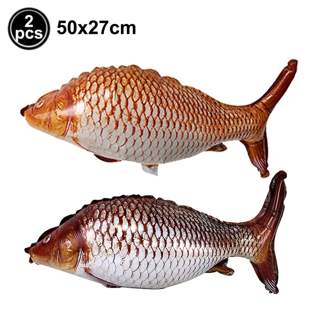 Fish Balloons Realistic Balloons Fishing Birthday Party Decor Cute Inflatable Fish Balloons for Fishing Theme Party Decorations