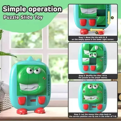3D Cartoon Animal Huarong Road Slide Puzzle Games Children Board Game Thinking Training Nine Grids Kids Educational Puzzles Toy