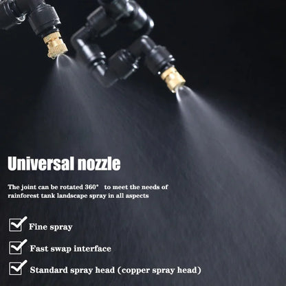 WiFi Rainforest Sprayer Control Automatic Mist Timing Spray System Kit Touch Screen Irrigation Timer Reptile Sprayer Humidifier