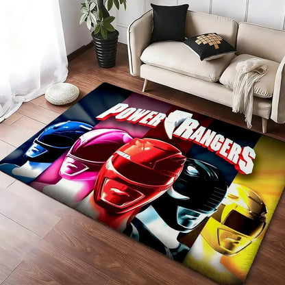 TV M-Mighty M-MorphinS Power Rangers Thickened Absorbent Non-Slip Floor Mat Bedroom Living Room Door Mat Flannel Rug