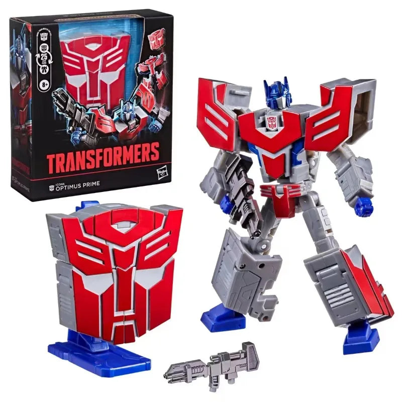 Hasbro Original Transformers Icons Voyager Class Optimus Prime Autobot Symbol Convertible Collectible Action Figure