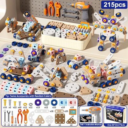 2026 New Kids Tool Set DIY Nut Assembly Toy Kit STEM 3D Puzzle Building Tools Montessori Toys Gifts for Boy Girl Repair Tools