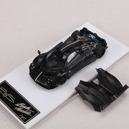 RM MODLE 1:64 Zonda Full Carbon Trim Diecast Car Model Alloy Simulation Supercar Collectible Can Open The hood