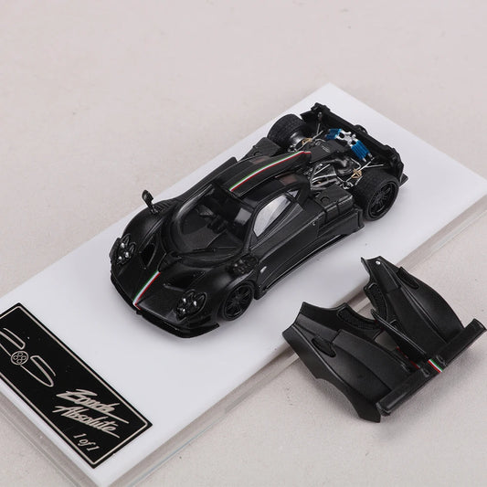 RM MODLE 1:64 Zonda Full Carbon Trim Diecast Car Model Alloy Simulation Supercar Collectible Can Open The hood