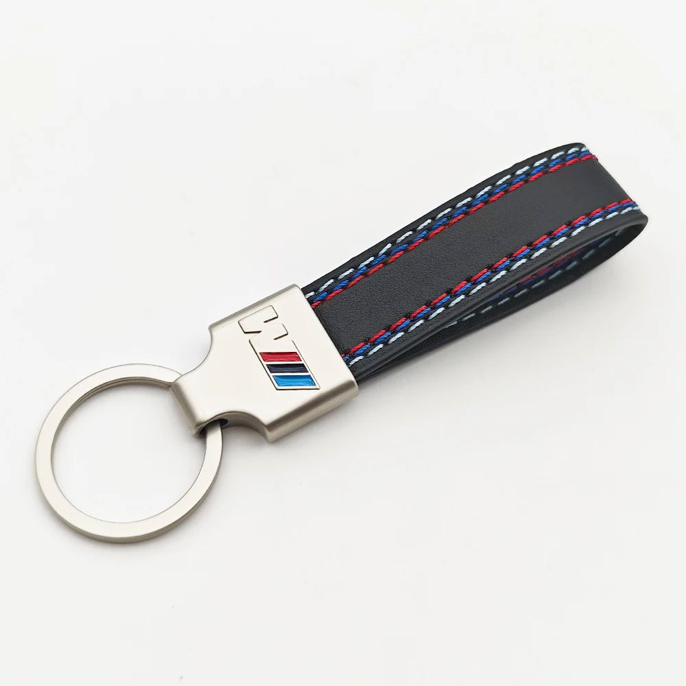 Leather Car Keyring For BMW M Sport E39 E46 E90 E60 E30 E36 E87 E53 F15 F16 F20 F30 X3 X5 X6 Z4 M2 M3 M4 M5 Keychain Accessories