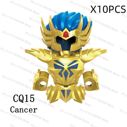 Saint Seiya Japanese Anime Cartoon Bricks Dolls Aiolia Aiolos Model Toys Building Blocks Figures Assembly Toys Gifts CQ11-22
