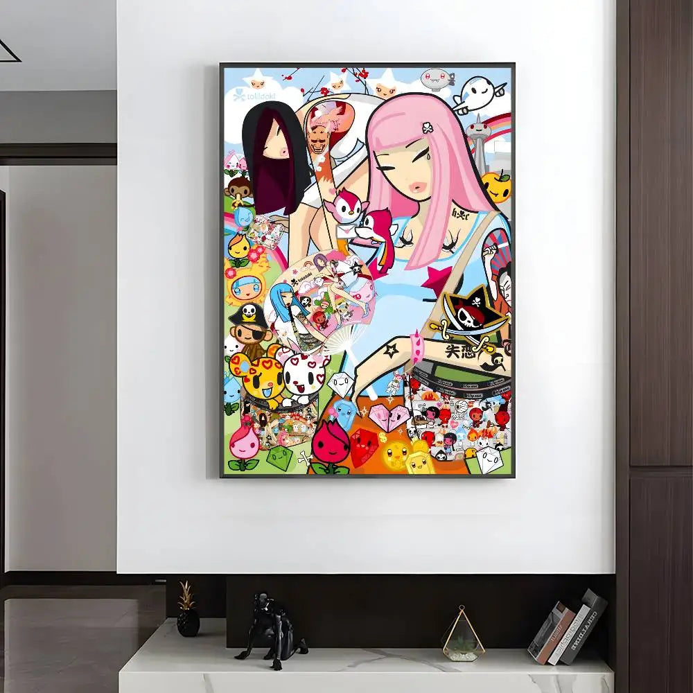 Kawaii T-Tokidoki Anime Poster HD art sticky wall waterproof home living room bedroom aesthetic decoration