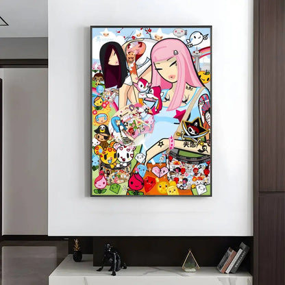 Kawaii T-Tokidoki Anime Poster HD art sticky wall waterproof home living room bedroom aesthetic decoration