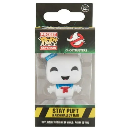 Funko Pop MOVIES Ghostbusters Stay Puft Marshmallow Man Slimer Keychain Toy 4CM PVC Vinyl Figures Pocket Pop Key Chain Toys