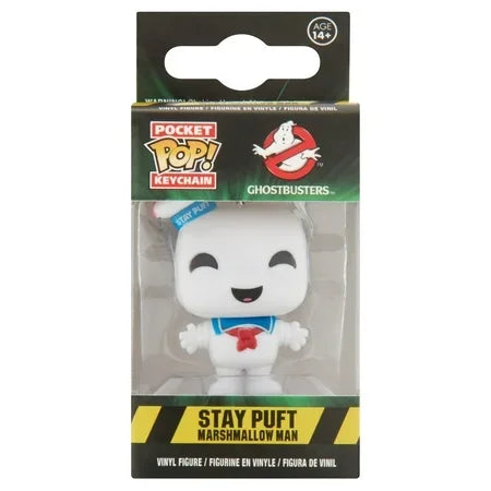 Funko Pop MOVIES Ghostbusters Stay Puft Marshmallow Man Slimer Keychain Toy 4CM PVC Vinyl Figures Pocket Pop Key Chain Toys