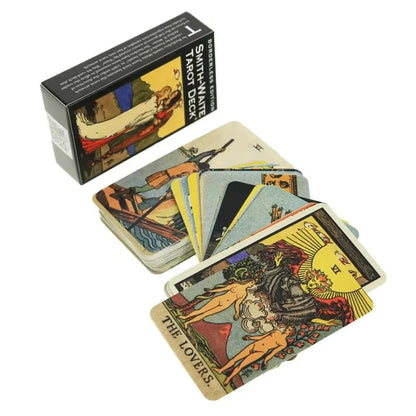 Classic Smith Waite Borderless Tarot Card, Retro Original Art Style, Board Game Mind Exploration Divination Card