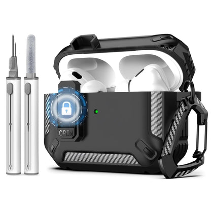 2025 for Airpods Pro 3 Secure Lock Earphone Case Shockproof Hard Shell Full Protective Cover with Cleaning Pen for AirPods Pro 3
