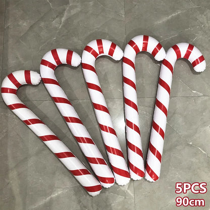 Giant Banana Decoration Inflatable Christmas Canes Lollipop Balloon for Home Party Ornaments Bar Atmosphere Props