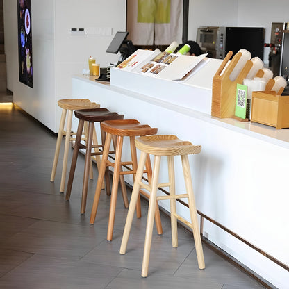 Nordic Bar Chair, Bar Stool, Solid Wood Home Chair, High Stool, Mobile Phone Store Stool, Modern Minimalist Bar Chair, Bar Stool