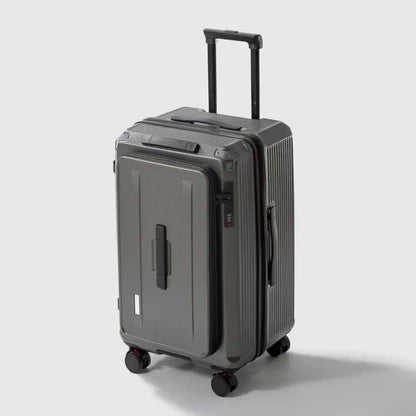 KLQDZMS Luggage Cart Style Travel Bag 20"24"26"28 Inch Large Capacity Trolley Case Women Boarding Box Men's with Wheels Suitcase