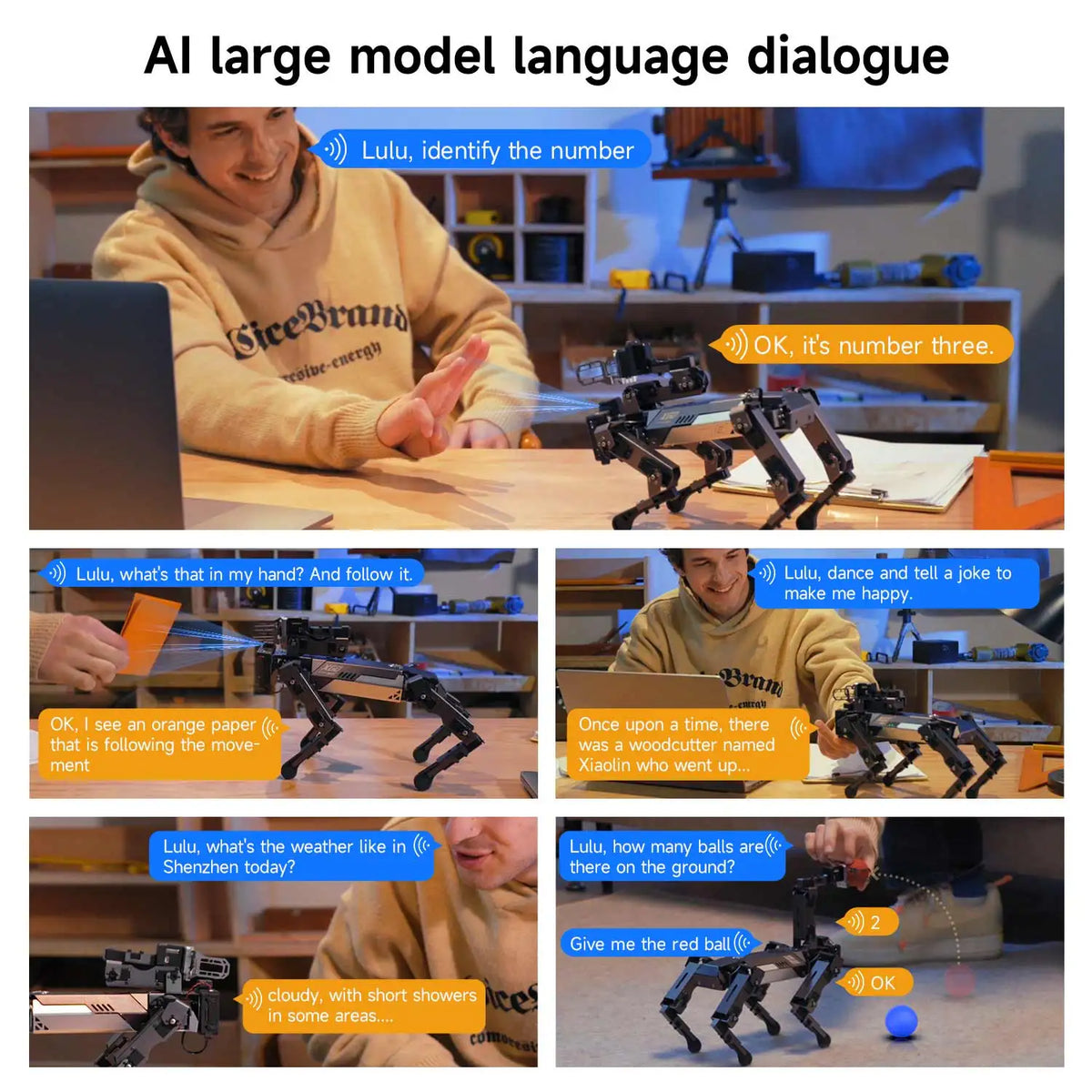 DOGZILLA-Lite Quadruped Bionic Robot Dog AI Vision Large Model Intelligent Programming Electronic Kit for Raspberry Pi